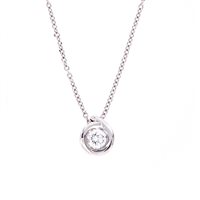 Collar Golay Mujer Calla in Oro blanco GIM34 0.10 F SI